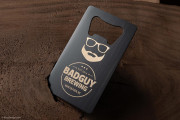 Minimalist Laser Engraved Black Metal Bottle Opener 3