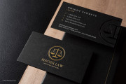 Black and gold Law business card template 11